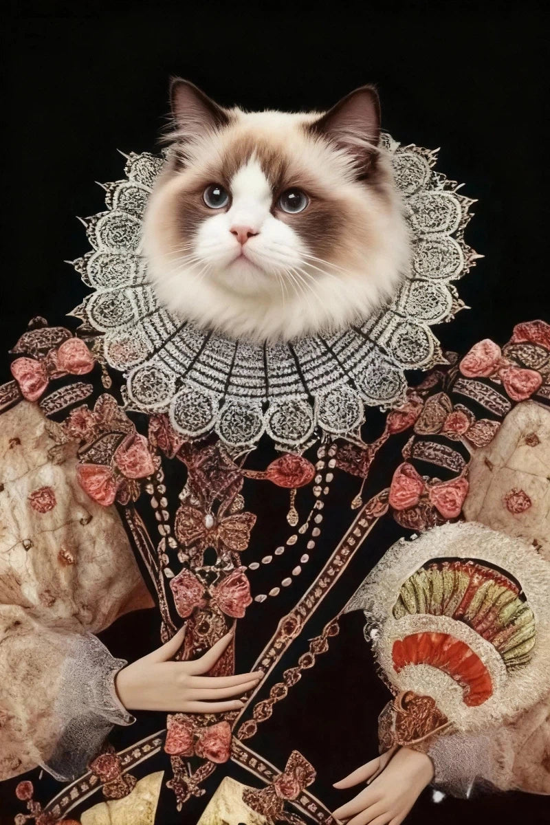 The Virgin Queen- Custom Pet Queen Portrait