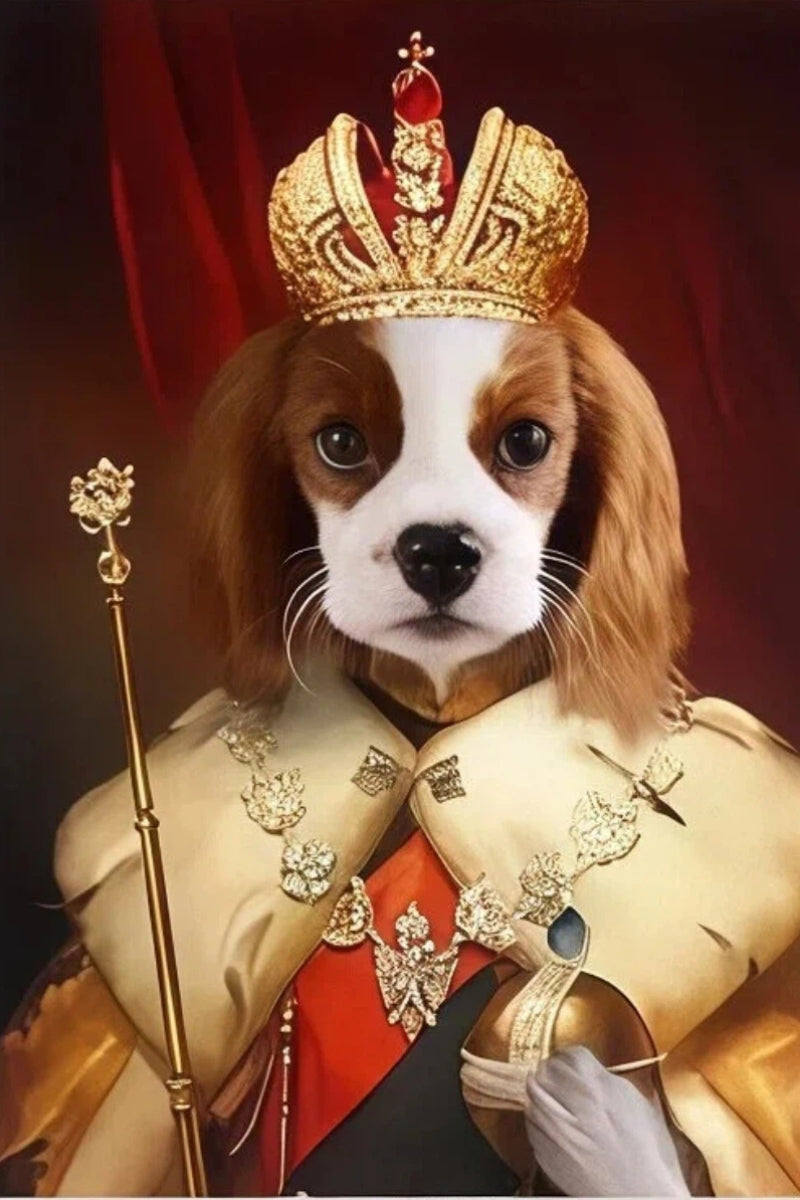 The Monarch- Custom Pet King Portrait