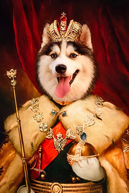 The Monarch- Custom Pet King Portrait