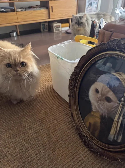 Girl with a Pearl Earring-Custom Pet Portrait