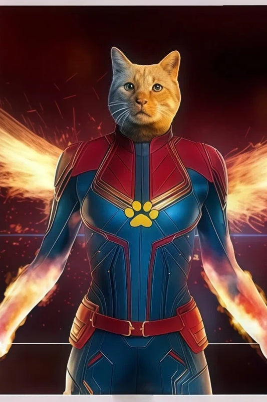 Captain Marvel-Custom Pet Portrait
