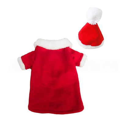 Standing Santa Pet Costume with Santa Hat & Fake Gloves