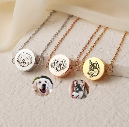 Custom Engraved Pet Photo Bracelet-Pet Hair Keepsake Bracelet