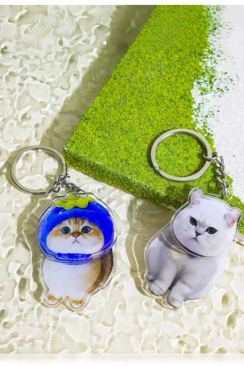 Rotatable Custom Acrylic Pet Photo Keychain