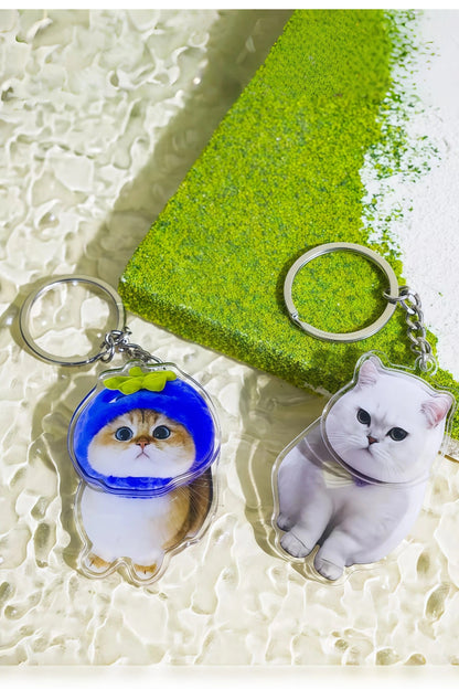 Rotatable Custom Acrylic Pet Photo Keychain