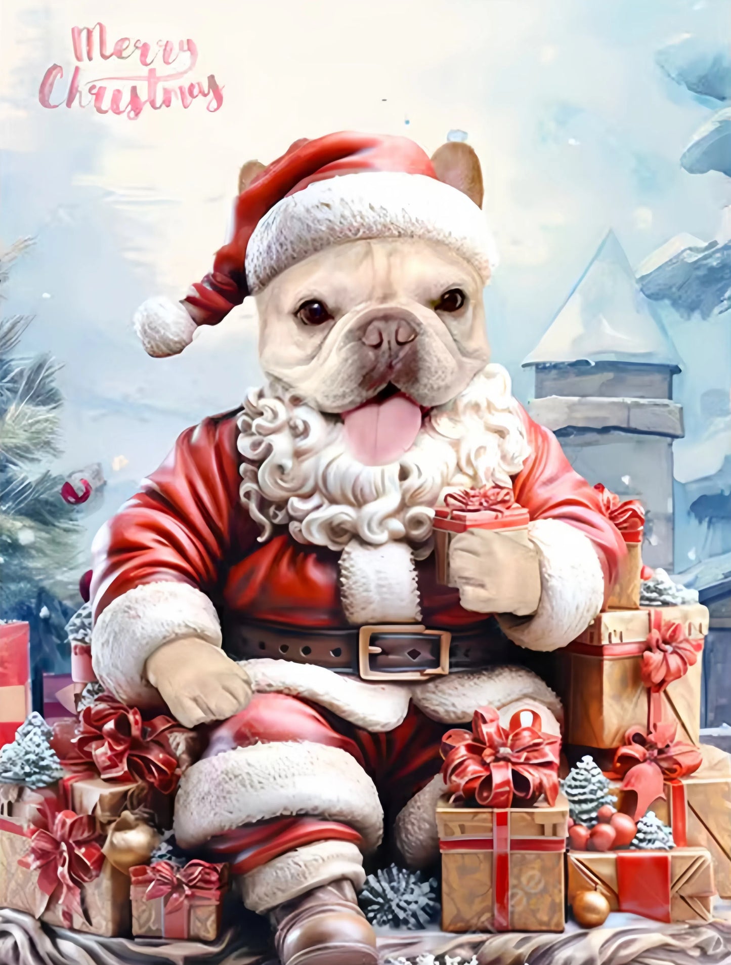Custom Pet Portrait - Christmas Special Santa's Little Helper
