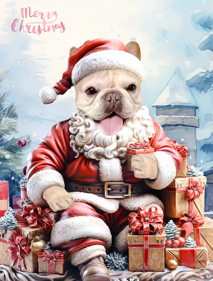 Custom Pet Portrait - Christmas Special Santa's Little Helper