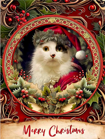Custom Pet Portrait - Christmas Special Santa's Little Helper