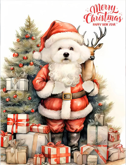 Custom Pet Portrait - Christmas Special Santa's Little Helper