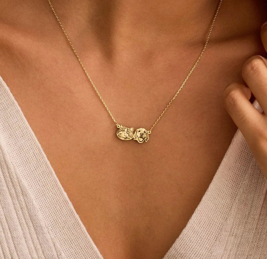 Custom Pet Portrait Necklace