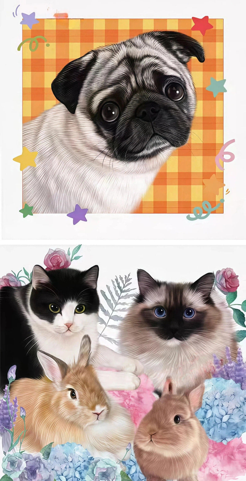 Custom Colored Pencil Pet portrait