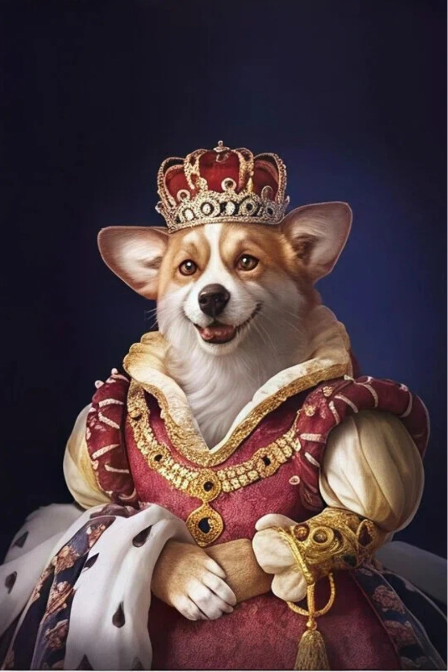 The People's Queen-Custom Pet Queen Portrait