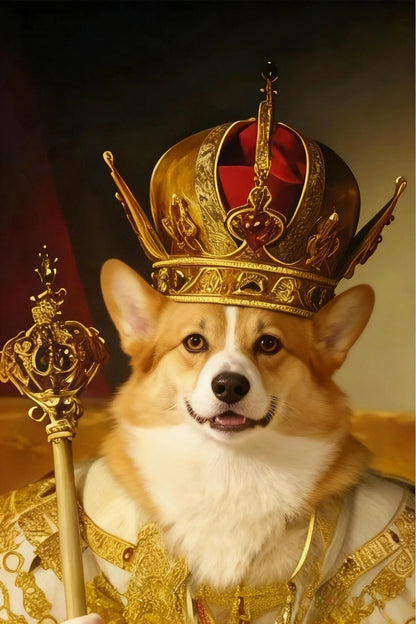 King of England- Custom Pet King Portrait