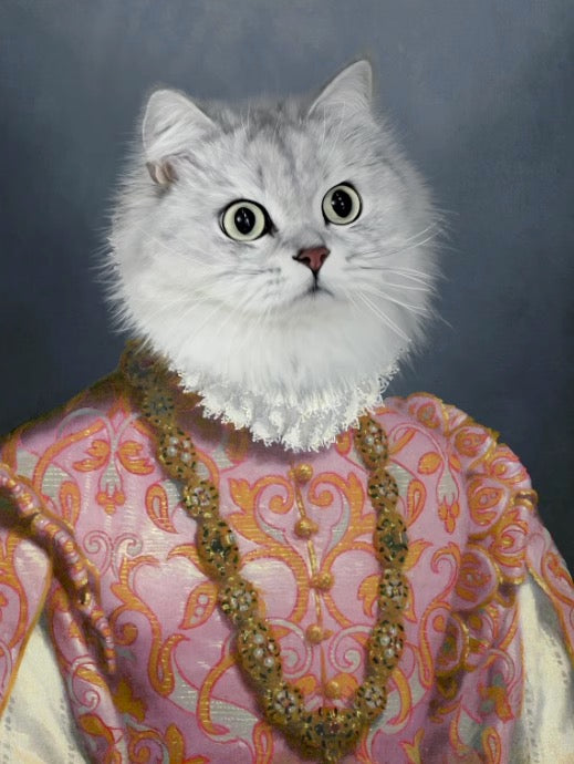 The Pink Lady- Custom Pet Portrait