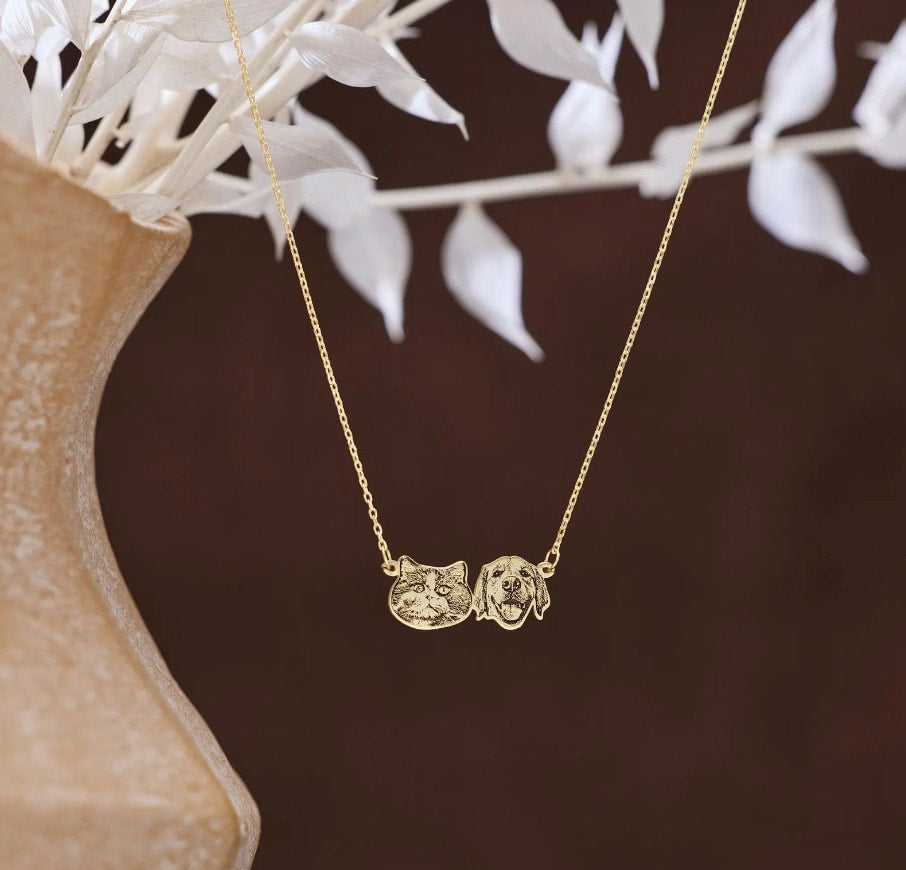 Custom Pet Portrait Necklace