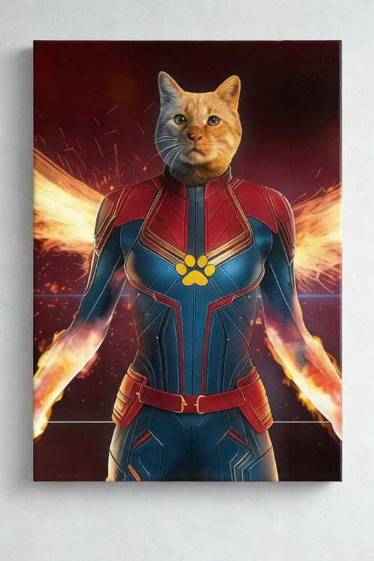 Captain Marvel-Custom Pet Portrait