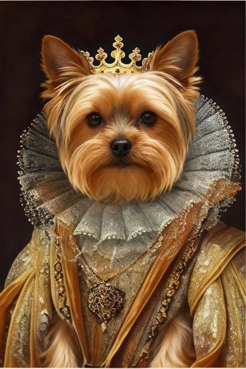 The Golden Queen- Custom Pet Queen Portrait