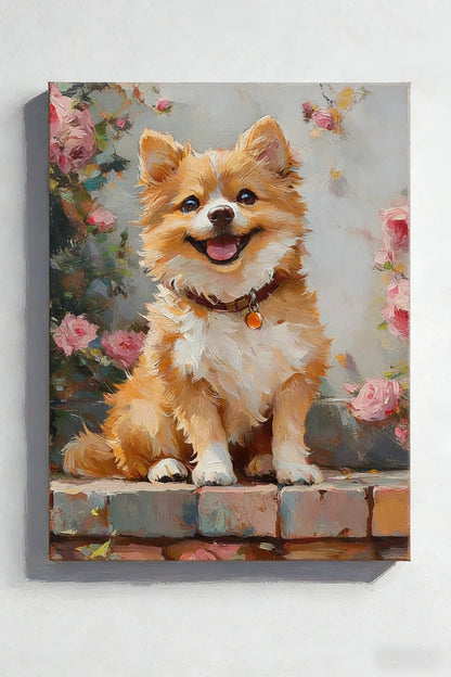 Wall of Roses-Custom Pet Portrait